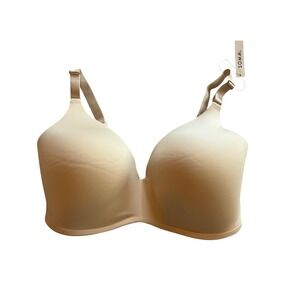 Soma Vanishing 360 Wireless Bra 36G Pale Sand Smooth Comfort Everyday